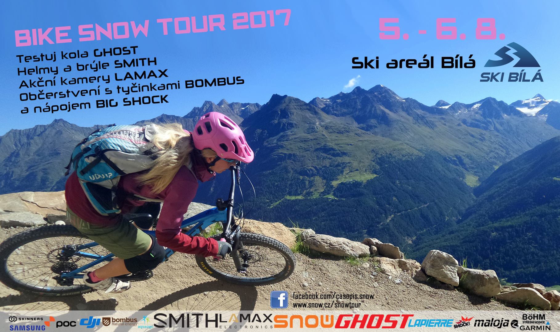 Bike SNOW tour – SKI Bílá 5. – 6. 8.2017